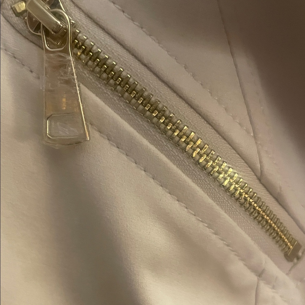 Express NWT Faux Suede Cream Moto XL Jacket - Picture 6 of 10